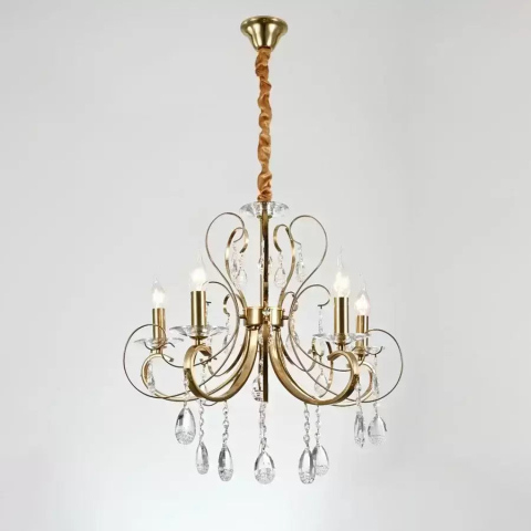 Candelabre LED Cristal Moderne - Candelabru Gordon 5x E14 Auriu