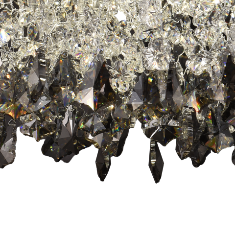 Candelabru LED Cristal LLC212/400BU Rotund, 22W, Lumina Rece/Calda/Neutra, Cristale, Crom Lucios [2]