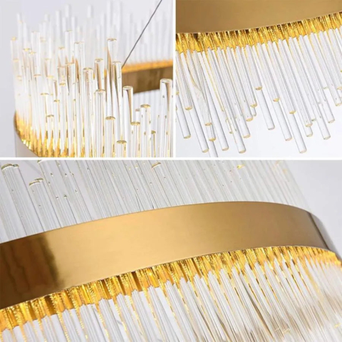 Candelabru LED cu Telecomanda Gonzalo 98W Dimabil Auriu [3]