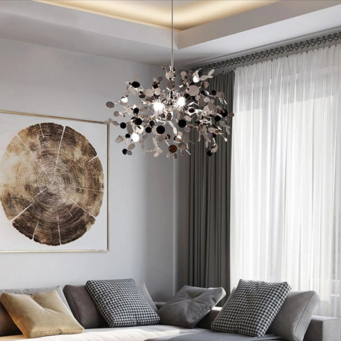 Candelabru Modern, CAPRICIO Allegro, 2xE14, Diametru 40cm, Crom Lucios, Inaltime Reglabila [1]