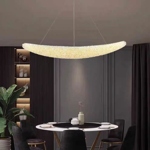 Candelabru Modern cu Cristal, PRAGA, 31W, Lungime 80 cm, Auriu, Inaltime reglabila [2]