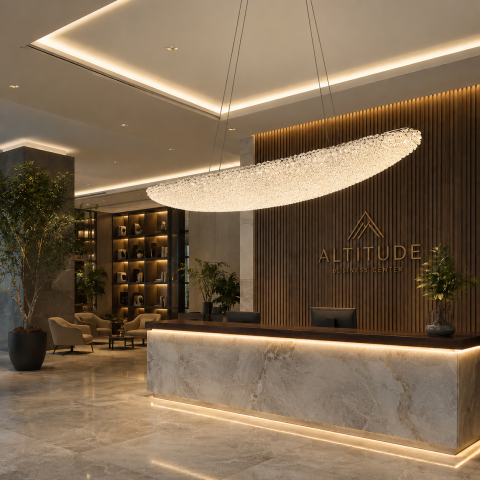 Candelabru Modern cu Cristal, Telecomanda, PRAGA, 125W, Lumina Calda/Neutra/Rece, Lungime 160 cm, Auriu, Inaltime reglabila [2]