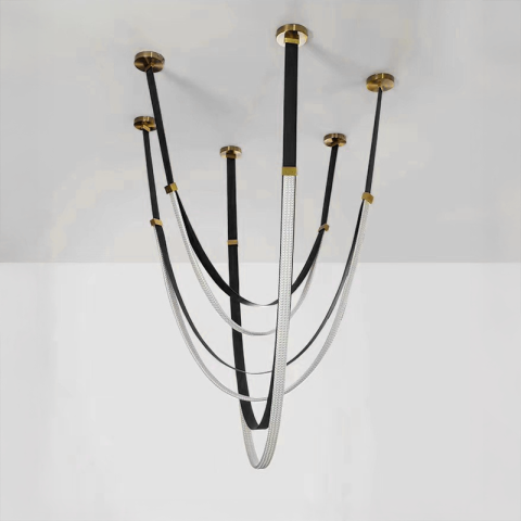 Candelabru Modern, LED, ARIA Largo, 31W, lumina Calda, Negru [2]