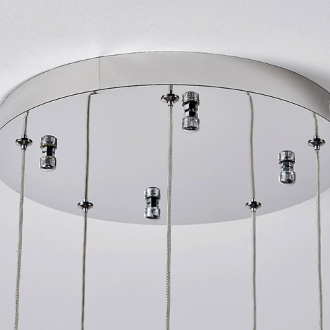 Candelabru Modern LED CM526/18, 51W, Diametru 58.5cm, Inaltime Reglabila, Crom [2]