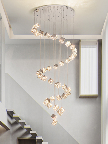 Produse Alessandro - Candelabru Modern LED CM526/18, 51W, Diametru 58.5cm, Inaltime Reglabila, Crom