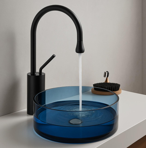 Chiuvete Baie si Bucatarie - Chiuveta Baie Rasina 45x15 cm Sky Blue