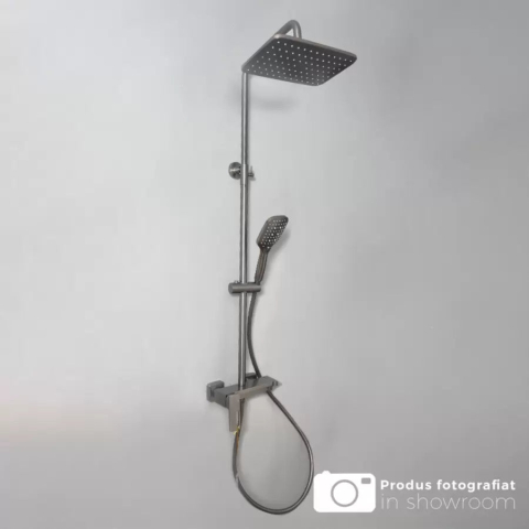 Baterii baie & bucatarie - Coloana Dus, Alama Sanitara, Satinat, 9810N