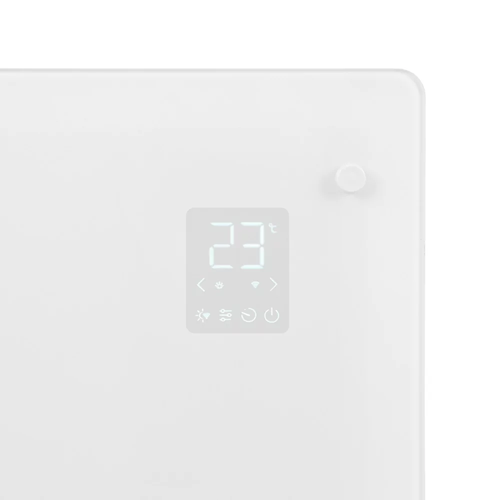 Convector electric de lux, 2000W, Panou de sticla, WiFi- control Aplicatie, Alb/Gri/Bej/Negru [4]