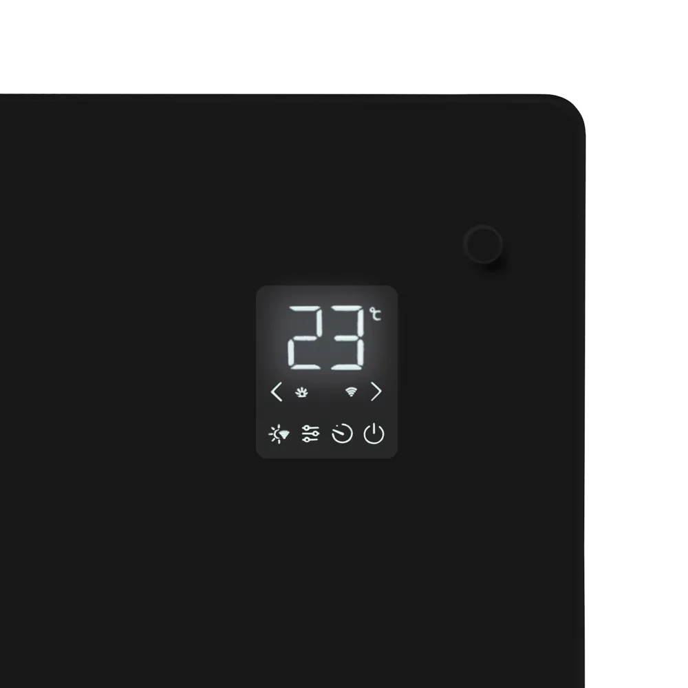 Convector electric de lux, 2000W, Panou de sticla, WiFi- control Aplicatie, Alb/Gri/Bej/Negru [25]