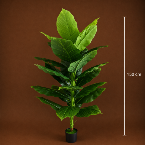 Decoratiune Bananier Musa, Plastic, 150 cm, Verde [3]