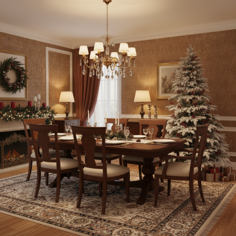 Decoratiune Brad Artificial CRAN, 180 cm, 505 varfuri, Plastic, Verde si Alb [2]