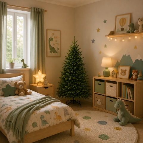 Decoratiune Brad Artificial EIS, 150 cm, 356 varfuri, Plastic, Verde [1]