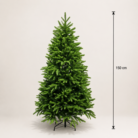 Decoratiune Brad Artificial EIS, 150 cm, 356 varfuri, Plastic, Verde [3]