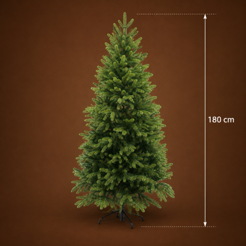 Decoratiune Brad Artificial EIS, 180 cm, 545 varfuri, Plastic, Verde [3]