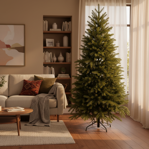 Decoratiune Brad Artificial EIS, 180 cm, 545 varfuri, Plastic, Verde [1]