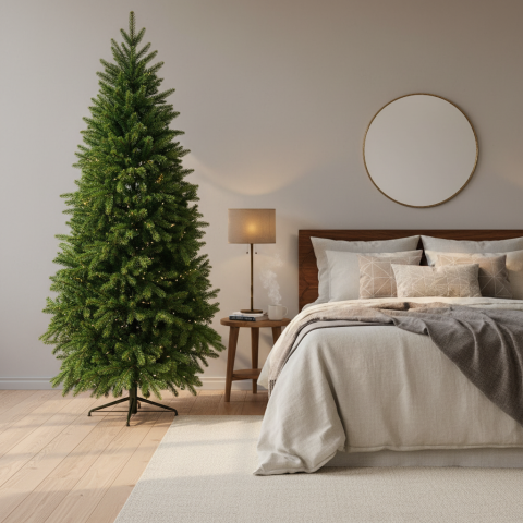 Decoratiune Brad Artificial EIS, 210 cm, 666 varfuri, Plastic, Verde [1]