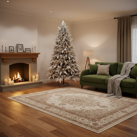 Decoratiune Brad Artificial GLEIS, 300 cm, 3000 varfuri, Suport Metalic, Plastic, Verde [1]