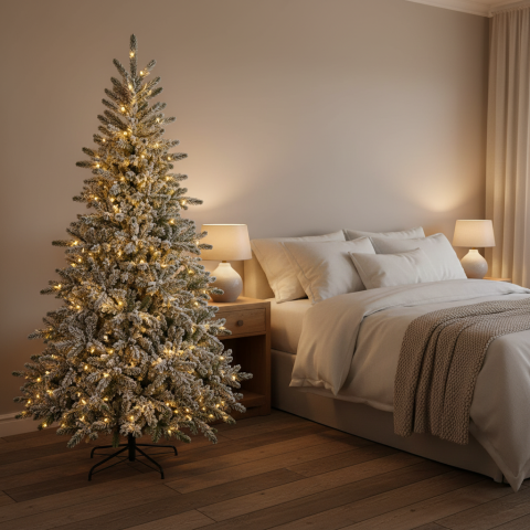 Decoratiune Brad Artificial UUMMANNAQ, 180 cm, 861 varfuri, Suport Metalic, Plastic, Verde [1]