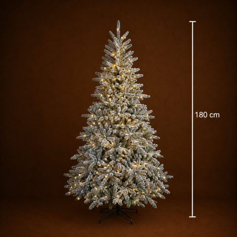 Decoratiune Brad Artificial UUMMANNAQ, 180 cm, 861 varfuri, Suport Metalic, Plastic, Verde [3]