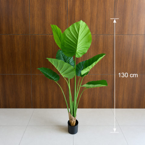 Decoratiune Epipremnum Aureum, 130 cm, 9 frunze, Verde [3]