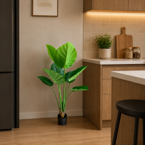 Decoratiune Epipremnum Aureum, 130 cm, 9 frunze, Verde [1]