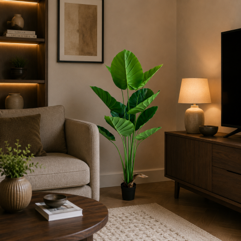 Decoratiune Epipremnum Aureum, 160 cm, 12 frunze, Verde [1]