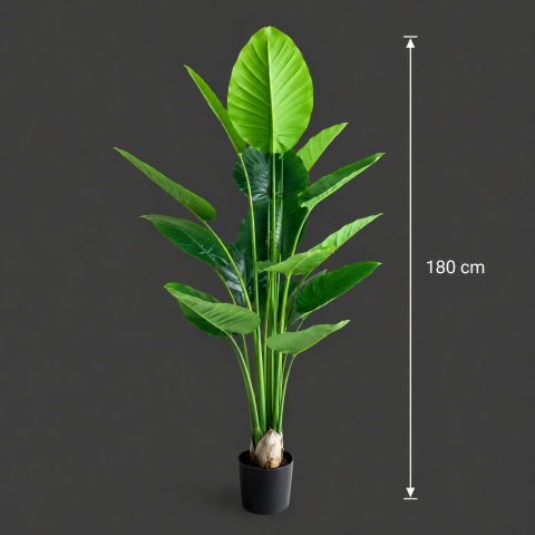 Decoratiune Epipremnum Aureum, 180 cm, 15 frunze, Verde [3]