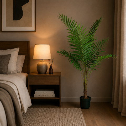 Decoratiuni Sarbatori & Sezoniere - Decoratiune Howea Forsteriana, 160 cm, 7 frunze, Verde