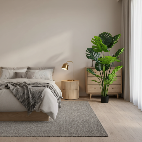 Curte si Gradina- Solutii Smart pentru Exterior - Decoratiune Monstrosa Deliciosa Artificial, Plastic, 160 cm, Verde