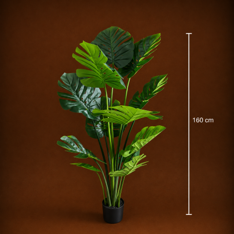 Decoratiune Monstrosa Deliciosa Artificial, Plastic, 160 cm, Verde [3]
