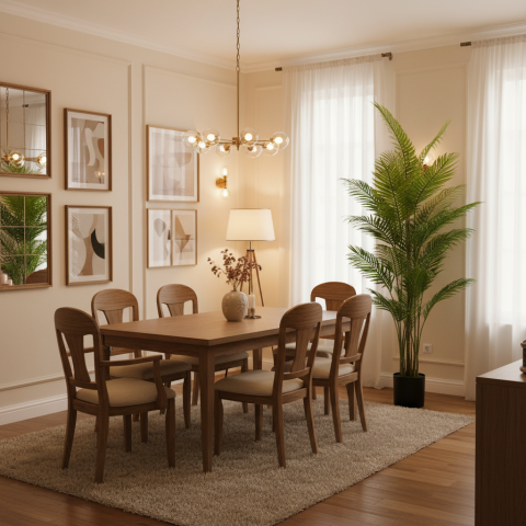 Decoratiune Palmier Areca, Plastic, 25 frunze, 190 cm, Verde [1]