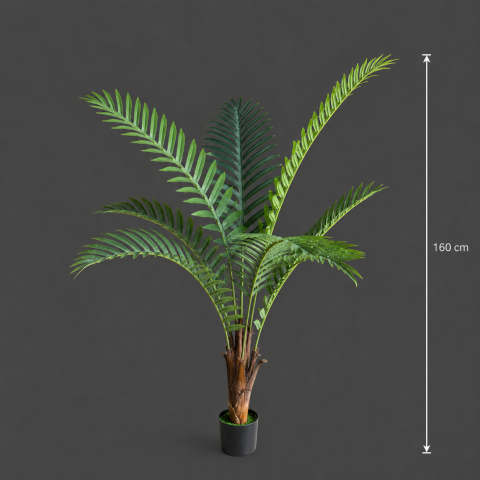 Decoratiune Roystonea Regia, 160 cm, 7 frunze, Verde [3]