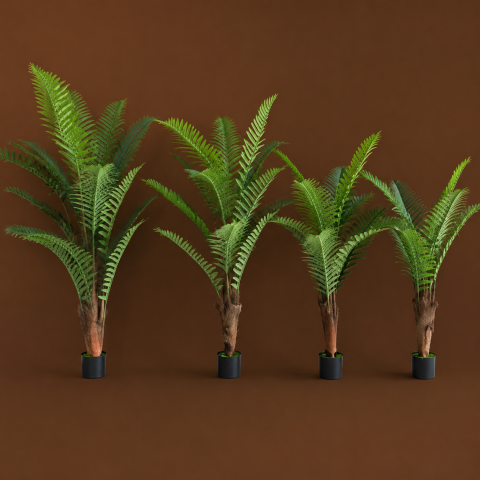 Decoratiune Roystonea Regia, 220 cm, 18 frunze, Verde [3]