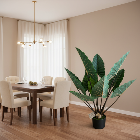 Decoratiuni Sarbatori & Sezoniere - Decoratiune Strelitzia, Plastic, 100 cm, Verde