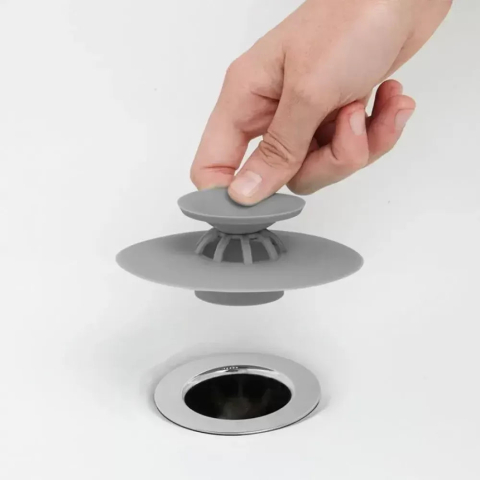Chiuvete Baie si Bucatarie - Dop pentru Chiuveta, Gri, Cauciuc, OD/AC1/GRI