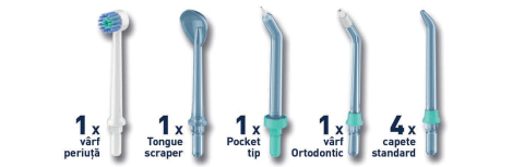 Dus Bucal Countertop Water Flosser Dr. Mayer WT5000 Miscare Ultrasonica 1600ml 1700 Pulsatii/Min Alb [4]