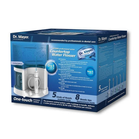 Dus Bucal Countertop Water Flosser Dr. Mayer WT5000 Miscare Ultrasonica 1600ml 1700 Pulsatii/Min Alb [3]