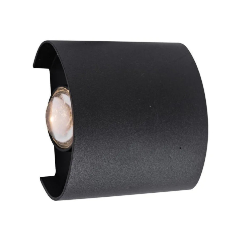 Fantas Aplica LED de Exterior si Interior, 2 Surse x 1W, IP65, Metalic, Negru, 3000K [1]