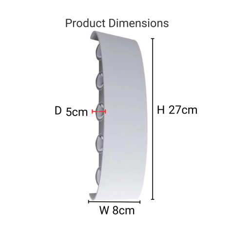 Fantas Aplica LED Interior/Exterior, 10 Surse x 1W, IP65, Alb, 3000K [2]