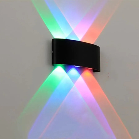 Fantas Aplica LED RGB Interior/Exterior, 6 Surse x 1W, IP65, Negru, 3000K [1]