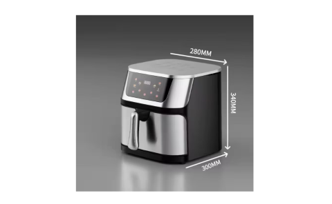 Friteuza cu Aer Cald, 10L, 2000W, Panou Touch, Timer 60 min, Temperatura Reglabila 100-200°C, Incalzire Dubla, Accesorii Incluse [1]