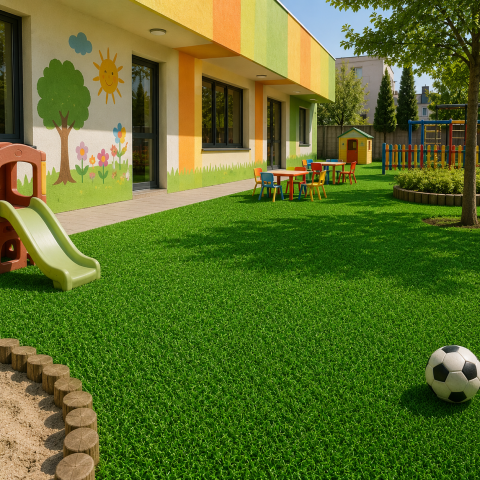 Gazon Artificial Pentru Exterior, 25x25 cm, Grosime 2cm, Densitate 15 Fire, Verde [1]