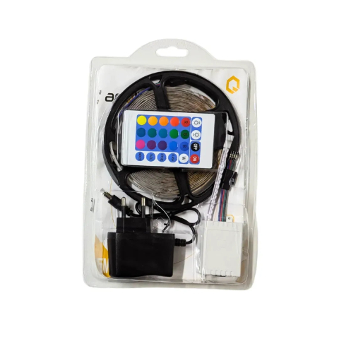Kit Banda LED 2835 cu telecomanda, RGB, 10W/m, 5m, IP44 [1]