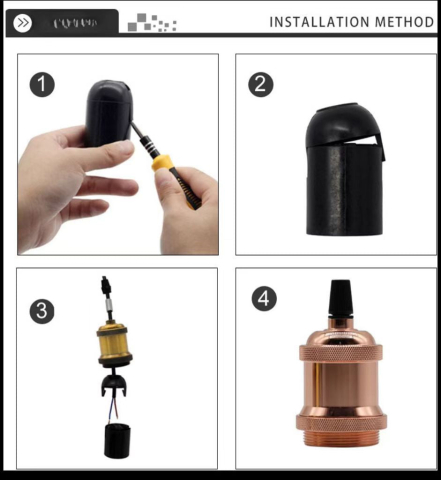 Lustra Antichizata, 1xE27, 100cm,Metal, Bronz [3]