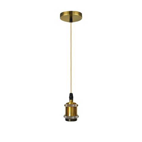 Lustre LED Moderne - Lustra Antichizata, 1xE27, 100cm,Metal, Bronz