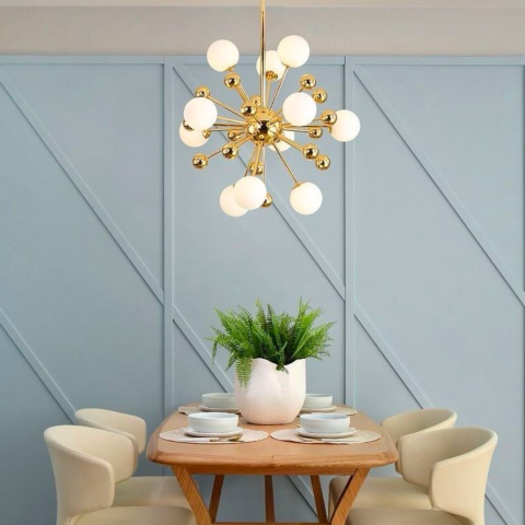 Lustre LED Moderne - Lustra Auriemma, 78x107cm, 12xG9, Auriu