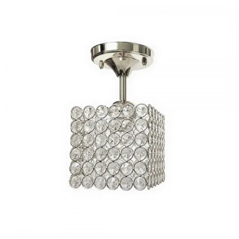 Lustre LED Moderne - Lustra Catrina, 1*E27, Crom, Metal si Cristal