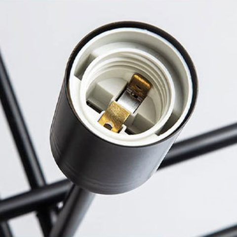 Lustra Clasica Modernist Octa, 8x E27, Negru, Design Modern, Metal, Fara Abajur [2]