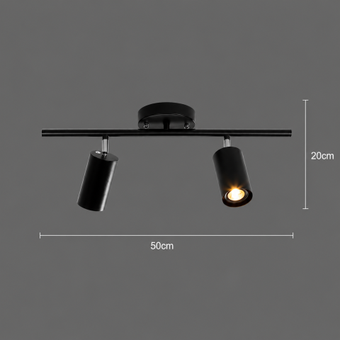 Lustra Clasica Sisimiut, 2xGU10, Metal, Negru [3]