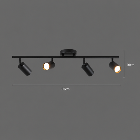 Lustra Clasica Sisimiut, 4xGU10, Metal, Negru [3]